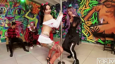 halloween party fucking the blonde and the petite 1733496250