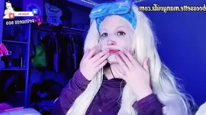 My soft blue bow headband • Skincare • blonde • cute • ahegao • mask fetish